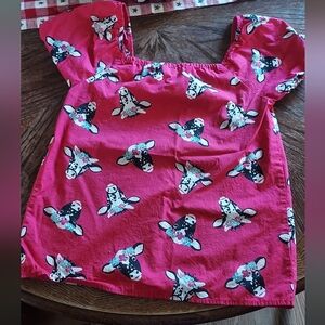 Wrangler Girls Cute Cow Print Blouse